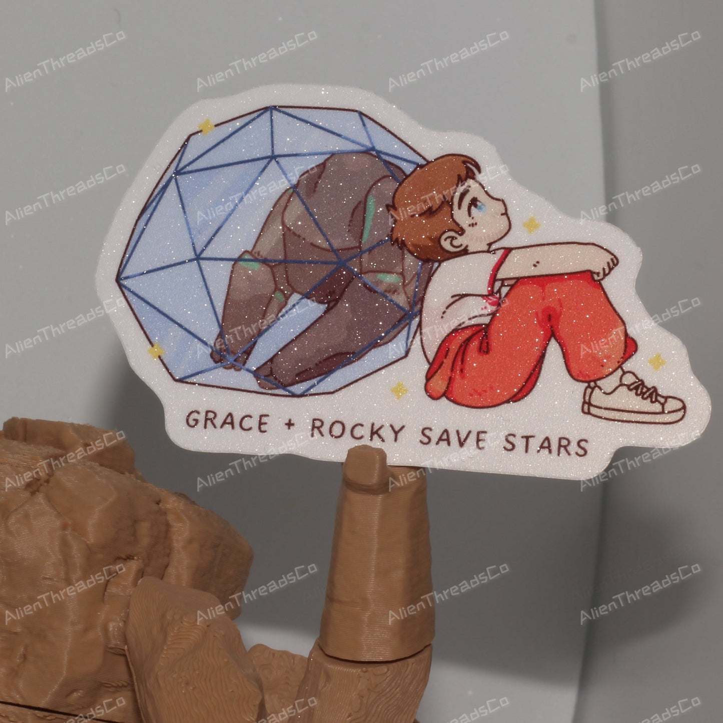 Grace + Rocky Save Stars ~ Glitter sticker