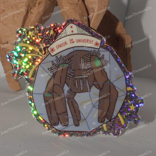 Savior of the Universe ~ Holographic glitter sticker
