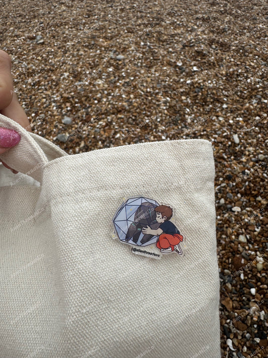 Grace + Rocky Hug ~ Mini pin