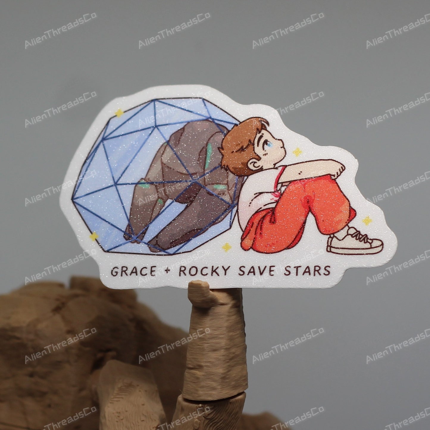 Grace + Rocky Save Stars  ~ Glitter sticker