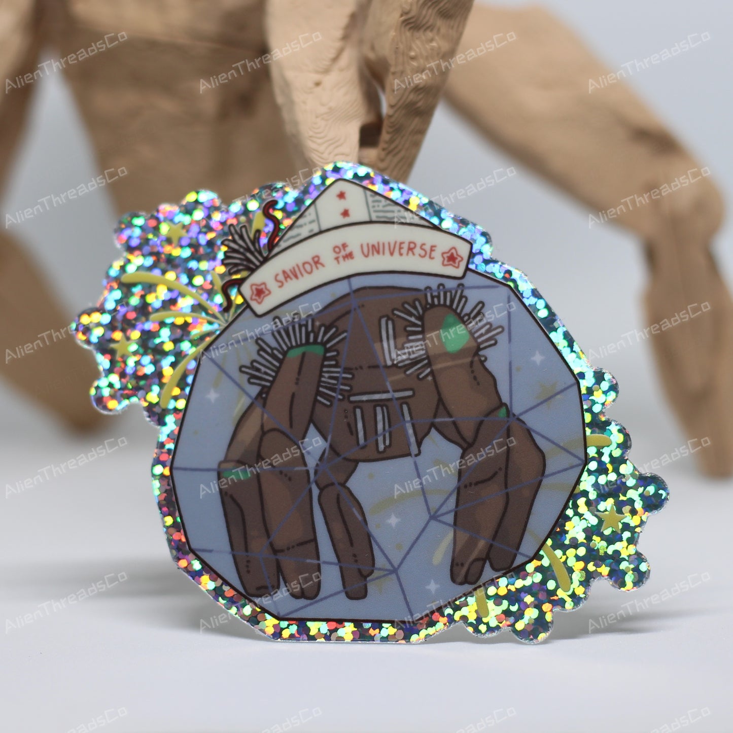 Savior of the Universe ~ Holographic glitter sticker
