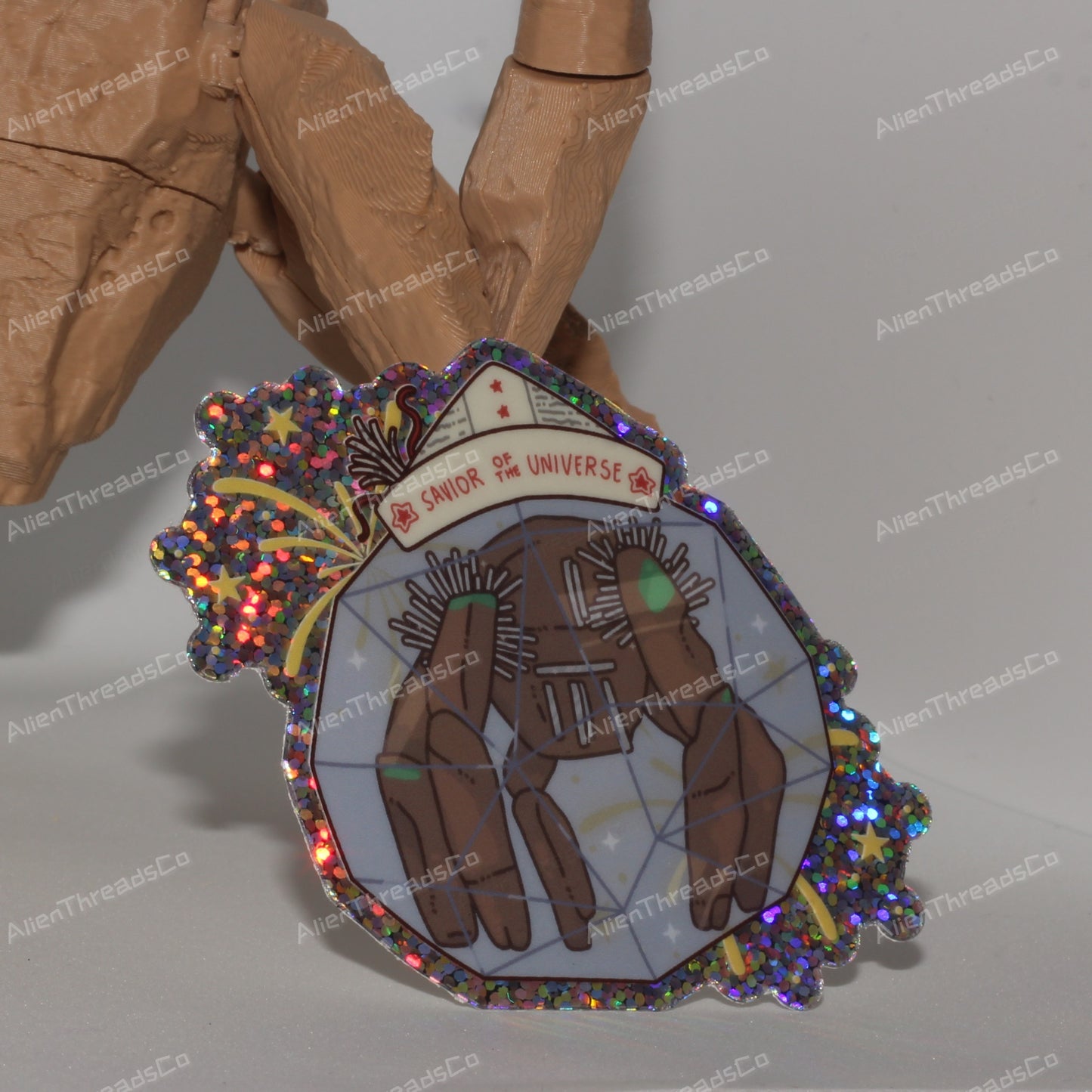 Savior of the Universe ~ Holographic glitter sticker