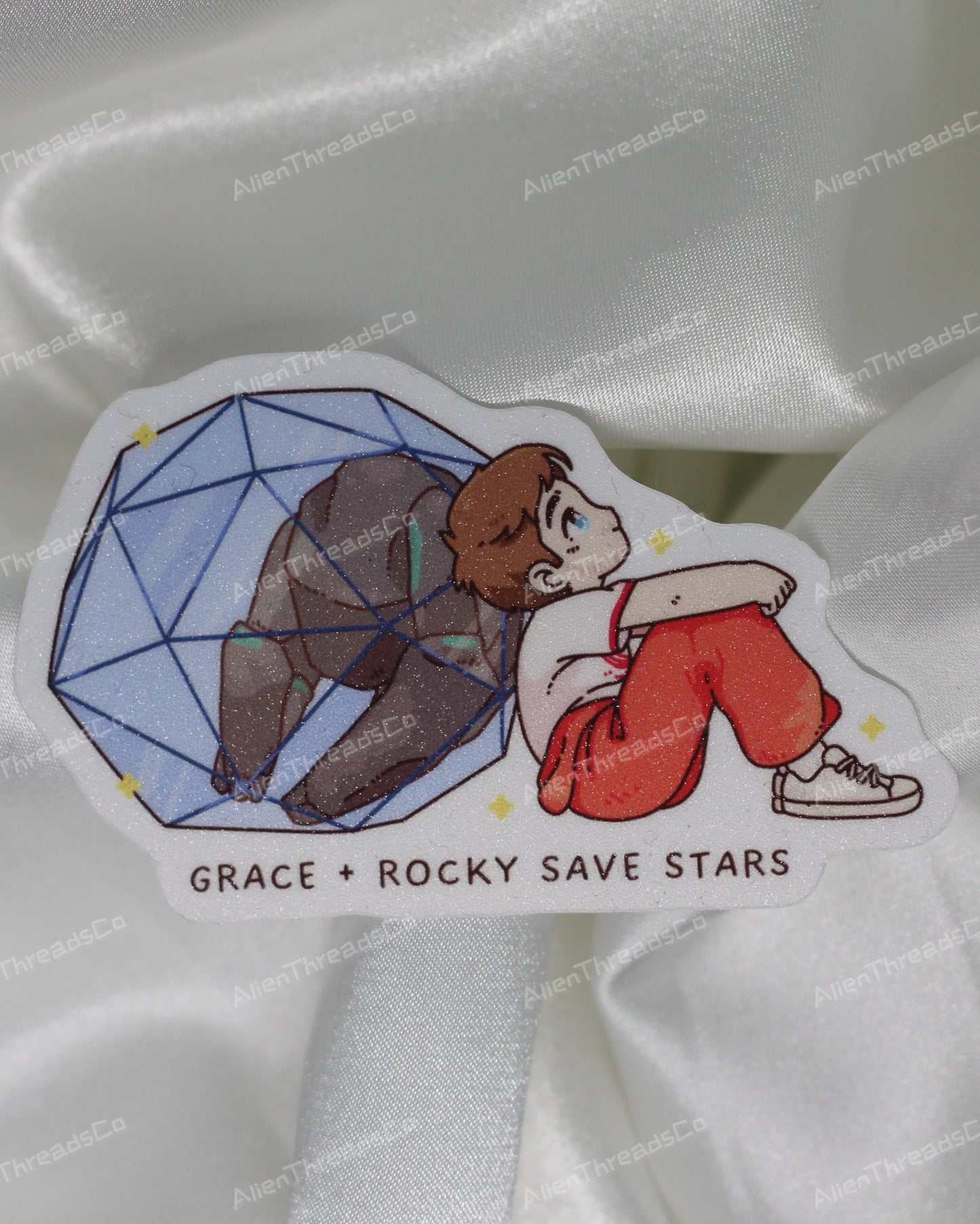 Grace + Rocky Save Stars  ~ Glitter sticker