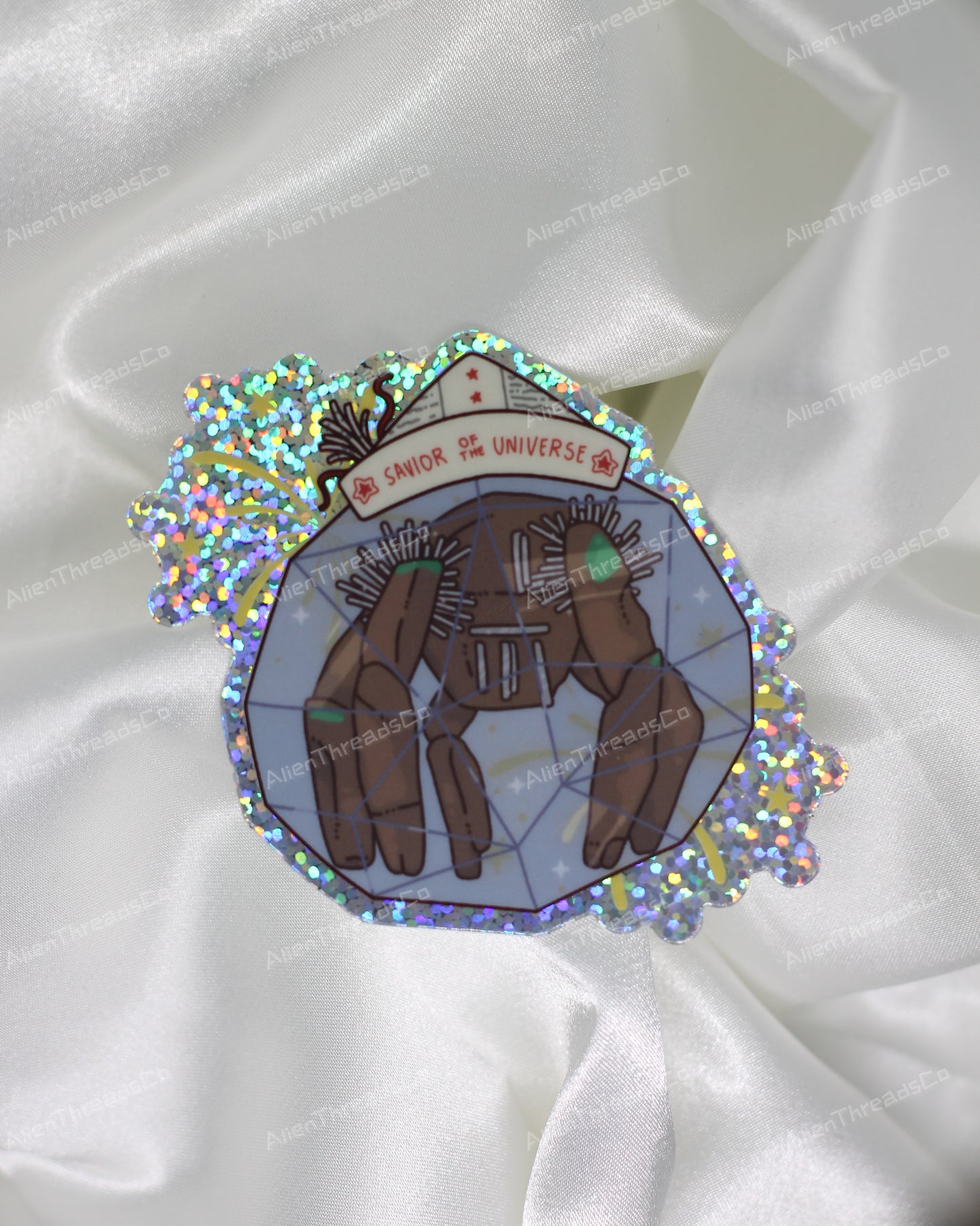 Savior of the Universe ~ Holographic glitter sticker